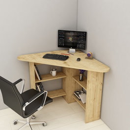 Hanah Home Escritorio Corner Sapphire Oak
